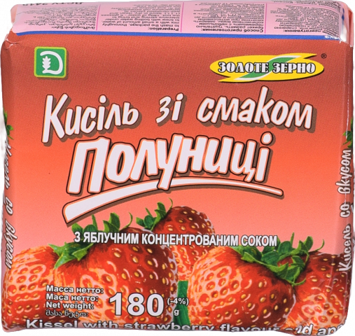 Кисіль Золоте зерно 180 г Полуничний