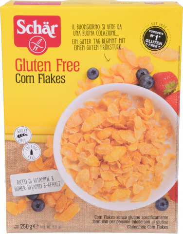 Сухий сніданок Dr. Schaer 250 г Пластівці кукурудзяні Corn Flakes` б/глютену`