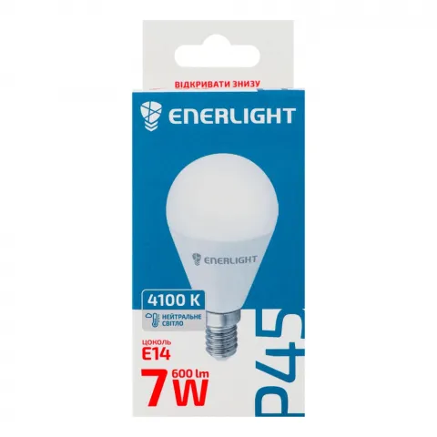 Лампа LED Enerlight куля біла 7 Вт E14