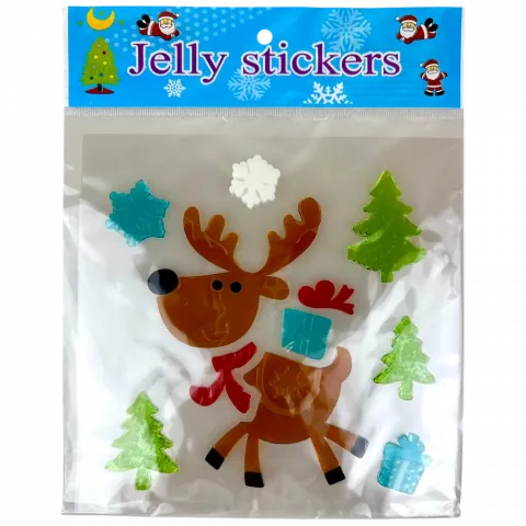 Наліпки новорічні силіконові 20х20 см WGS-24100 9245 И853