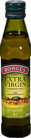 Олія оливкова Borges 0,25 л скло нерафінована Extra Virgen