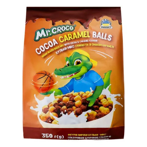 Сухий сніданок Mr. Croco 350 г кульки какао карамель