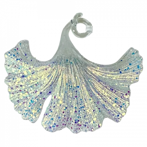 Підвіска ялинкова Перо 1110 см срібні блискітки арт. WH253336 9245 И990