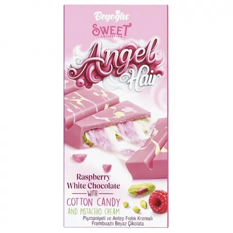 Шок Beyoglu 170 г ANGEL HAIR білий з малиною, пишманіє та кремом із фісташок (Туреччина)