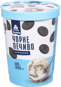 Морозиво Рудь 500 г відро Чорне печиво