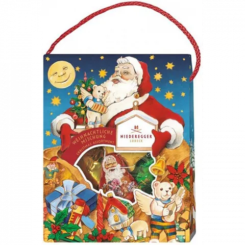 Цукерки Марципан 95 г Різдвяне асорті в подар. пакеті (Німеччина, Любек)