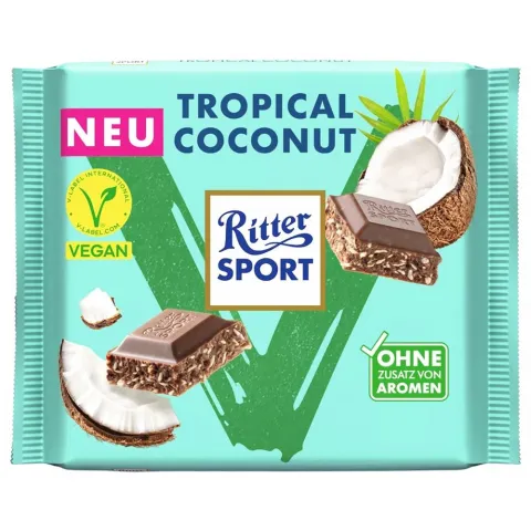 Шок Ritter Sport 100г мол з кокосом веганський (Німеччина)