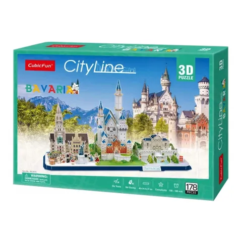 Конструктор 3D CubicFun City Line Bavaria