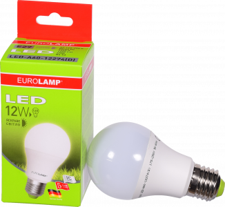 Лампа LED EuroLamp звичайна біла 12 Вт Е27