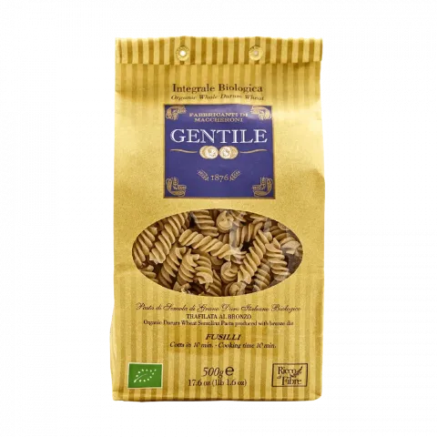 Макарони Gentile 500г Фузіллі біо / цільнозернові (Італія)