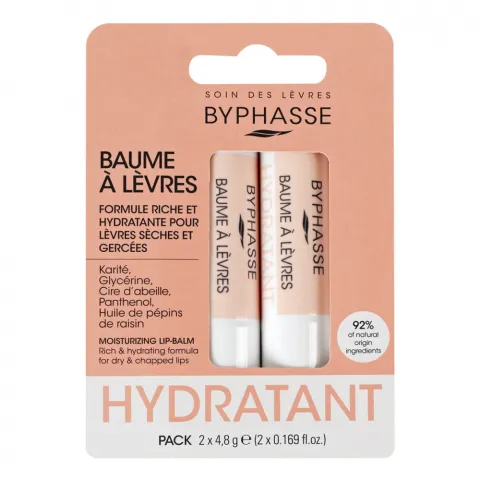 Бальзам д/губ Byphasse 4,8 г Зволоження 2 шт.