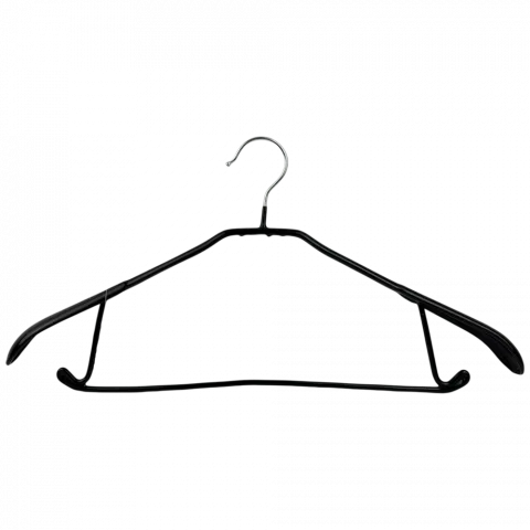 Вішалка д/одягу з попереч.чор.мет.сілік 44x21см35784-1И334