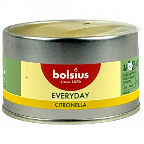 Свіча Bolsius цитронела 18 год. в мет. банка 103624910332
