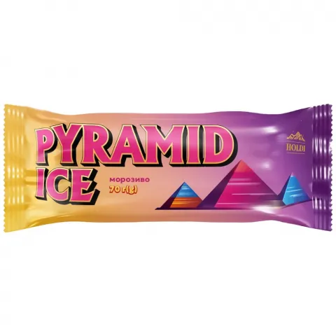 Морозиво Holdi 70 г Pyramid Ice Шоколадне-мигдалеве