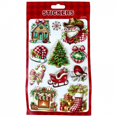 Наліпки новорічні 4 дизайна 1425 см арт. 1035 5985 И868