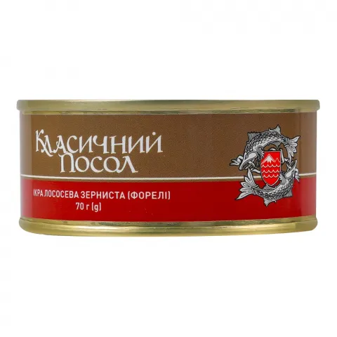 Ікра лососева форелі Класичний Посол 70 г з/б зерниста