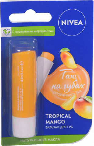 Бальзам д/губ Nivea 5,5 г Тропічне манго