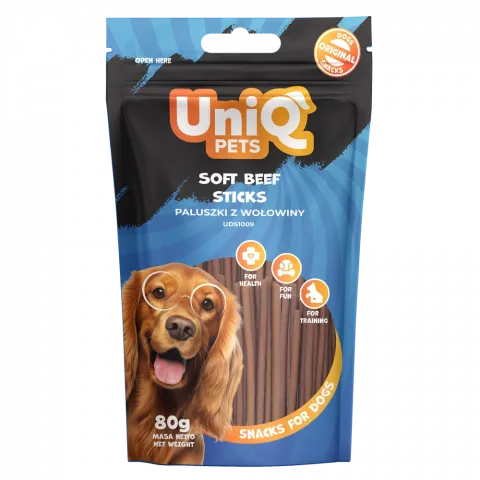 Снек для собак UNIQ PETS 80г яловичі палички И594 (Польща)