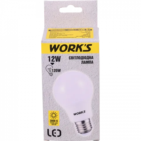 Лампа LED WORK`S звичайна жовта 12 Вт E27