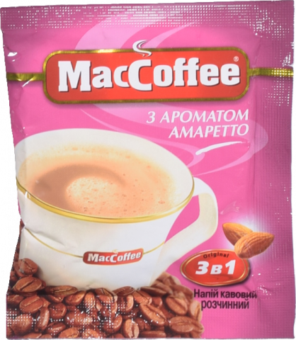 Кавовий напій Мак Кофе 18 г 3в1 Амаретто