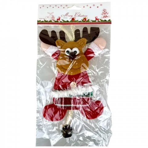 Прикраса ялинкова текстильна в асорт. 1730 см арт. SY5-0209A.B.C 9245 И143