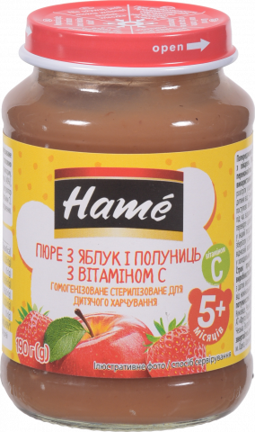 Пюре Hame 190 г яблуко і полуниця