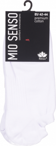 Шкарпетки чол. Mio Senso ультракороткі C100R білі, р. 42-44