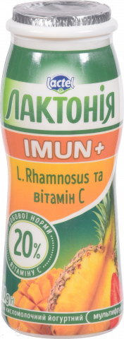 Йогурт Лактонія Імун+ 1,6 100 г Мультифрукт
