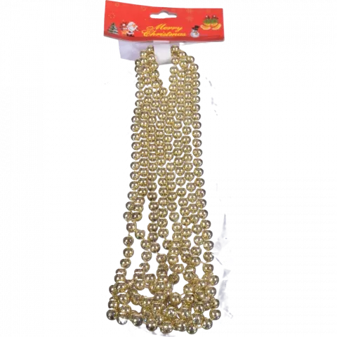 Намиста на ялинку 8 мм х 2,7 м, FP18-64 золоті (9112) И961