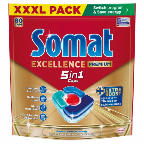 Капсули д/посудом. машин Somat Excellence 5 в 1 80 шт.