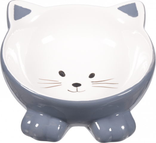 Миска д/котів Trixie 0,15 л 14 см керамічна піднята у вигляді котика