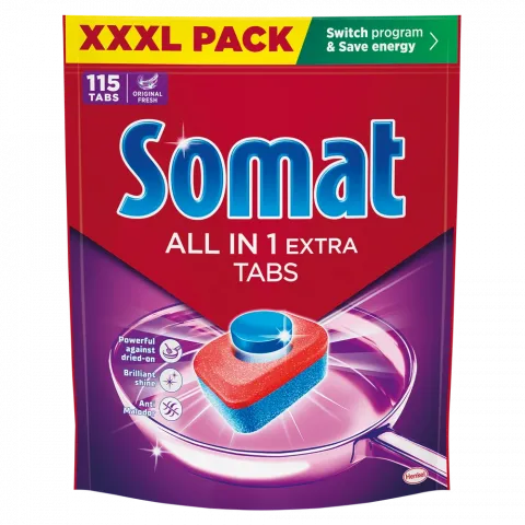 Капсули д/посудом. машин Somat All in One Extra 115 шт.