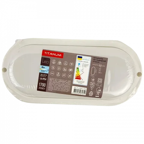 Світильник LED IP65 овальний TITANUM 20W 6500K TL-BHO-206