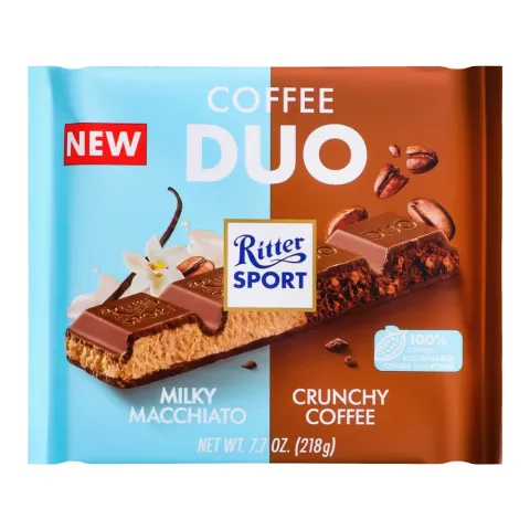 Шоколад Ritter Sport 218 г молочний Coffeе Duo (Німеччина)