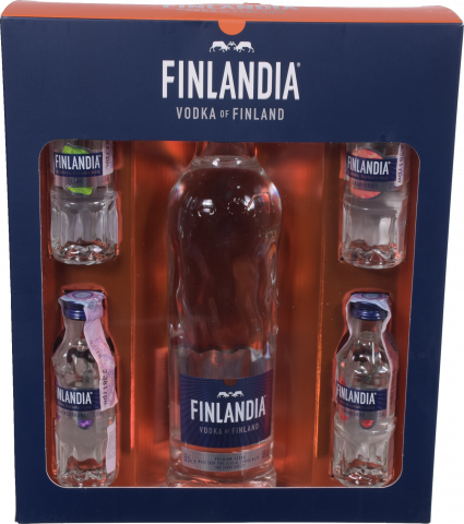 Горілка Фінляндія 0,5 л та 4 смакові мініатюри