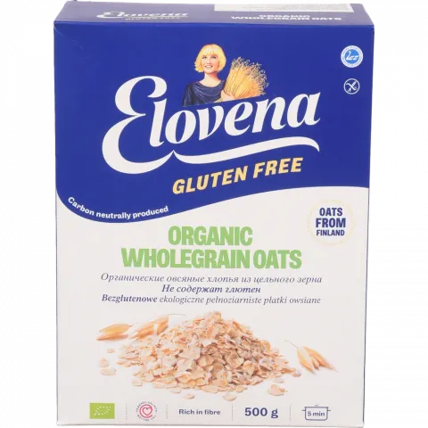 Пластівці вівсяні Elovena 500 г органичні без глютену