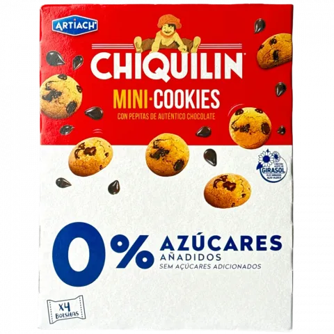 Печиво MINI COOKIES 120г з шоколадом б/цукру И256(Іспанія)