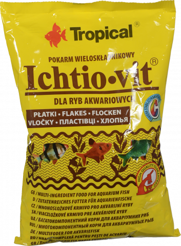 Корм дриб Tropical Ichtio-vit 1000 мл пластівці основ. корм двсіх видів риб