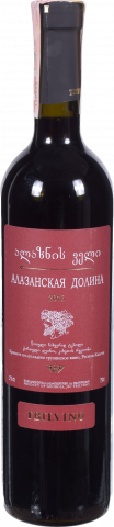 Вино Тбілвіно Алазанська Долина 0,75 л нсол. червон.