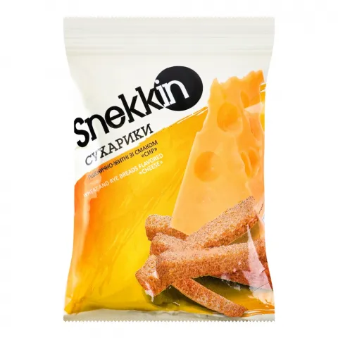 Сухарі Snekkin пшенично-житні 70 г зі смаком сиру