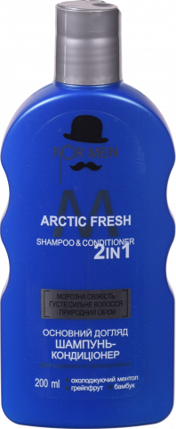 Шампунь-кондиціонер For Men 200 мл 2в1 Arctic Fresh