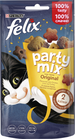 Ласощі д/котів Felix Party Mix 60 г Оріджинал мікс