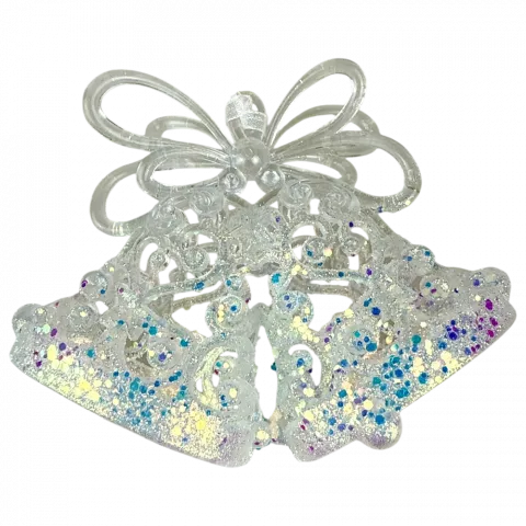 Підвіска ялинкова Дзвіночки 119 см срібні блискітки арт. WH253390 9245 И003