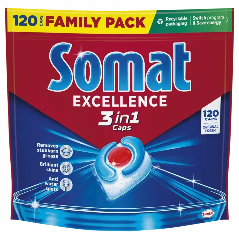 Капсули д/посудом. машин Somat Excellence 3в1 120 шт.