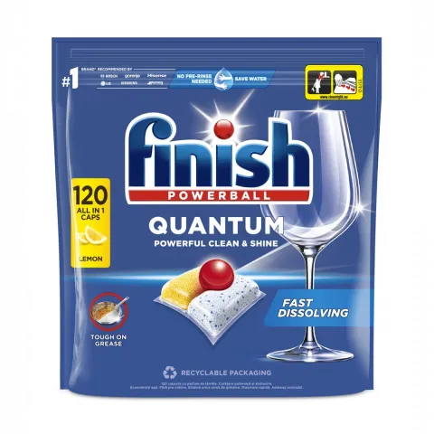 Капсули Finish д/ ПММ Quantum All in 1 120 шт. Лимон