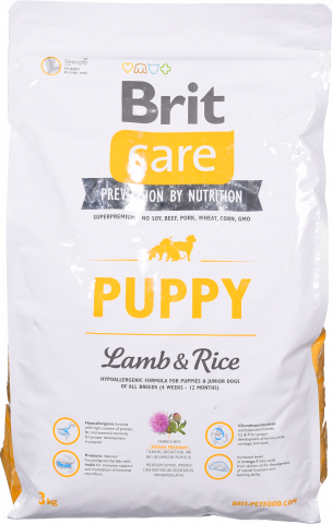 Корм дсобак Brit Care Puppy Lamb  Rice 3 кг дцуценят 132701