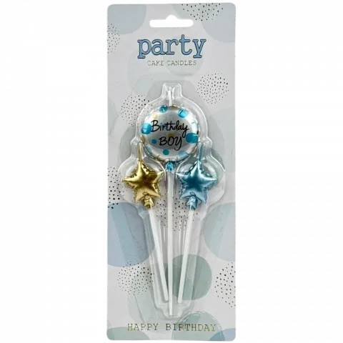 Набір свічок д/т Кулька зірки 3шт boy CP210772 6909 И547