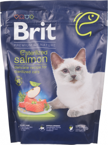 Корм д/котів стериліз. Brit Premium by Nature 300 г з лососем