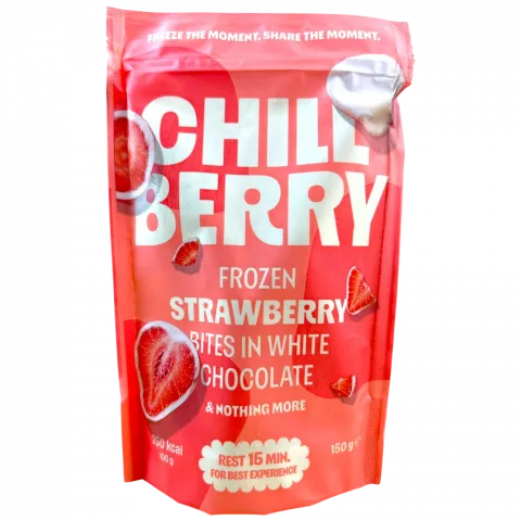Полуниця CHILL BERRY 150г в білому шоколаді И005 (Польща)