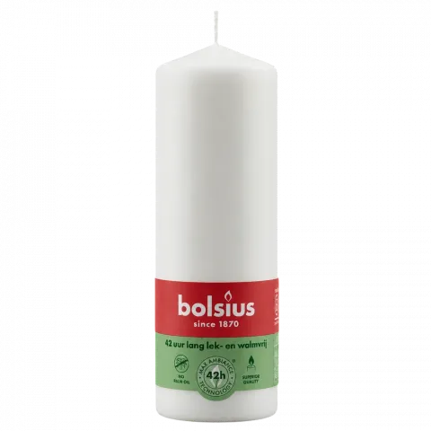 Свіча Bolsius 150/58 біла 42 год. арт. 103614606902